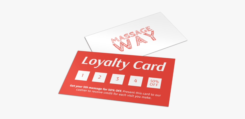 Massage Loyalty Card Template Preview - Paper, HD Png Download, Free Download