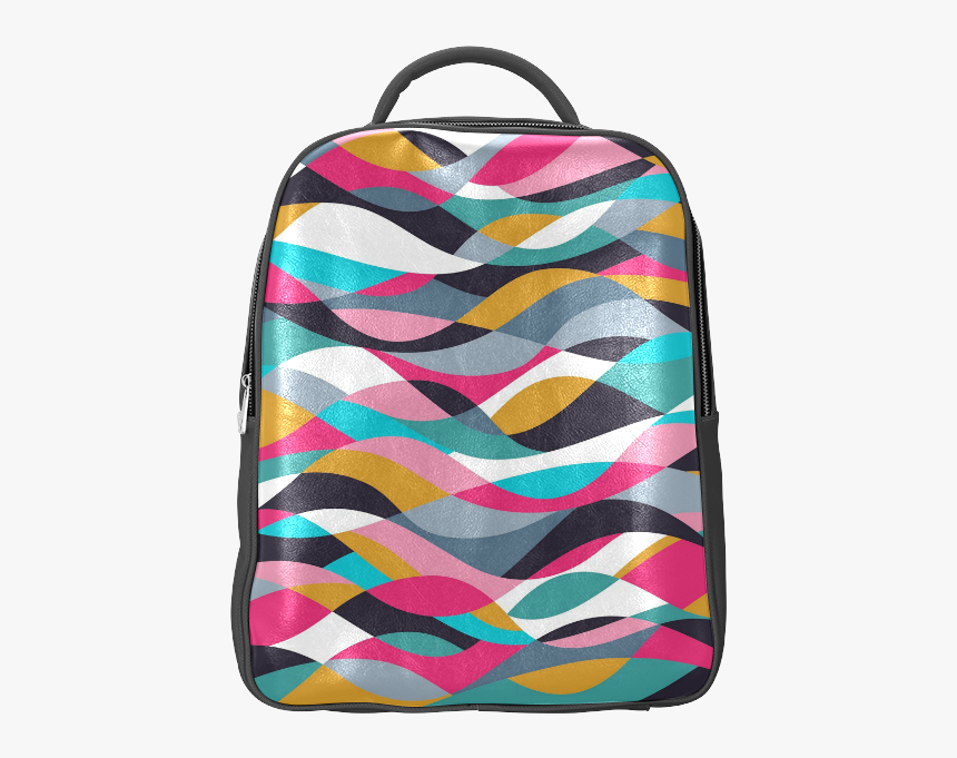 Retro Mod Abstract Waves Popular Backpack - Mosaic, HD Png Download, Free Download