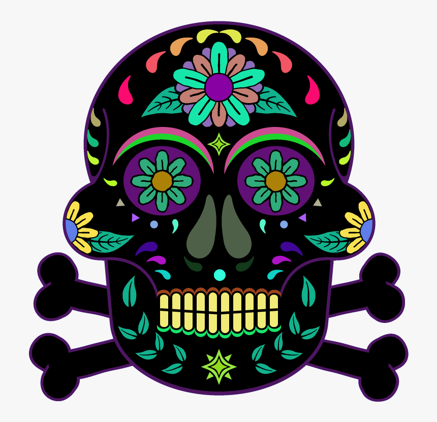 Day Of The Dead 800 X 800 Png Transparent - Day Of The Dead Skull Transparent, Png Download, Free Download