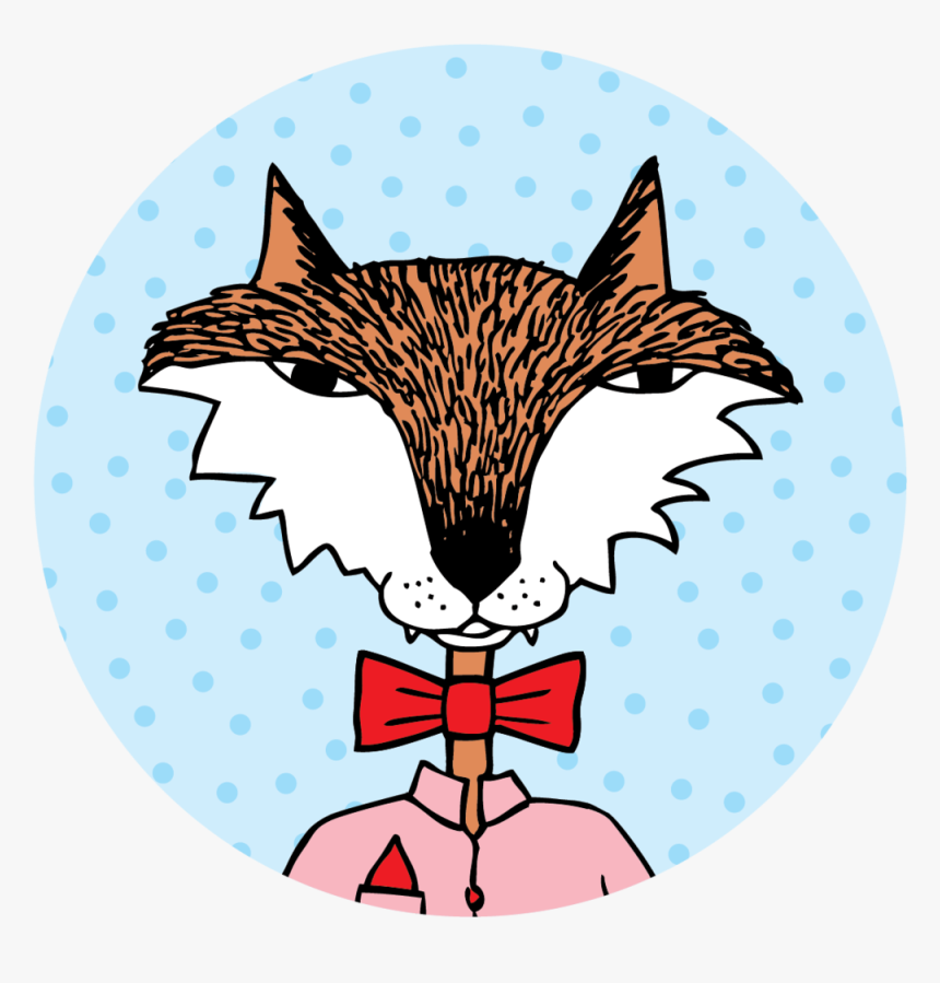 Felix Circle-01 - Coffee Fox Sticker, HD Png Download, Free Download