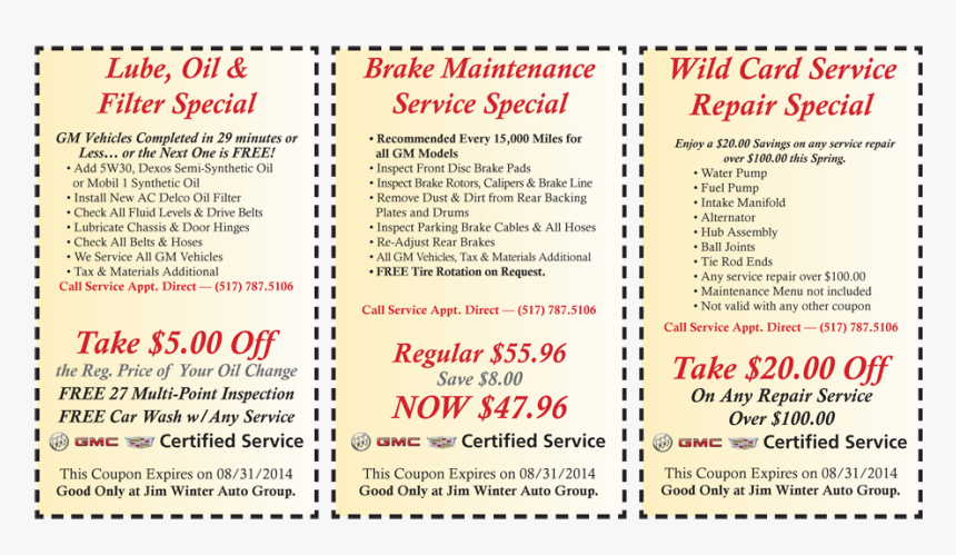 Service - Auto Maintenance Service Menu, HD Png Download, Free Download