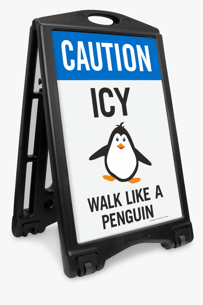 Caution Icy Walk Like A Penguin, HD Png Download, Free Download