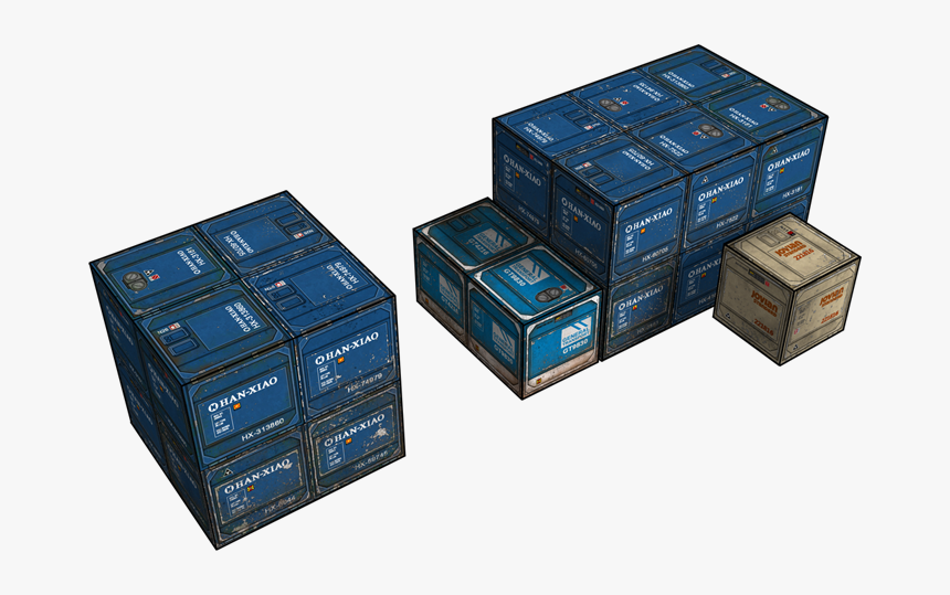 Transparent Crates Png - Sci Fi Crates Papercraft, Png Download, Free Download