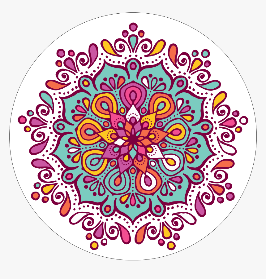 Coloring Book Rangoli Clip Art - Mandalas Png, Transparent Png, Free Download