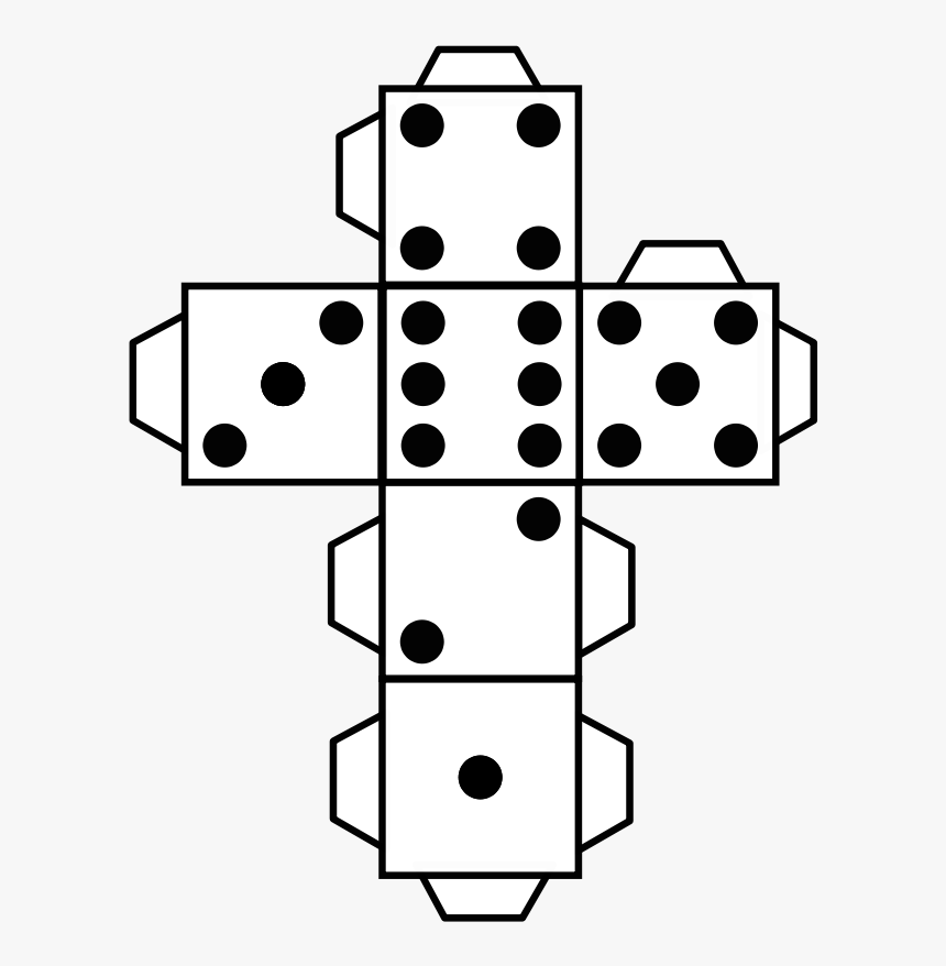 Printable Die Dice Svg Clip Arts - Net Of A Dice, HD Png Download, Free Download
