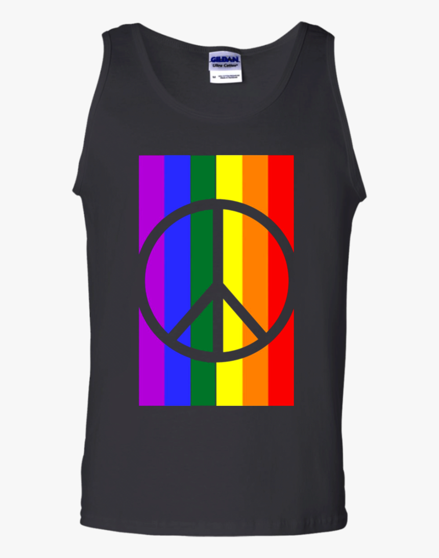 Gay Lesbian Rainbow Flag Peace Sign Pride T-shirt - Circle, HD Png Download, Free Download