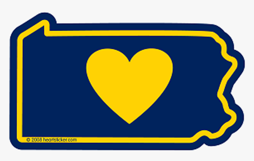 Heart In Pennsylvania Sticker - Pennsylvania Stickers, HD Png Download, Free Download