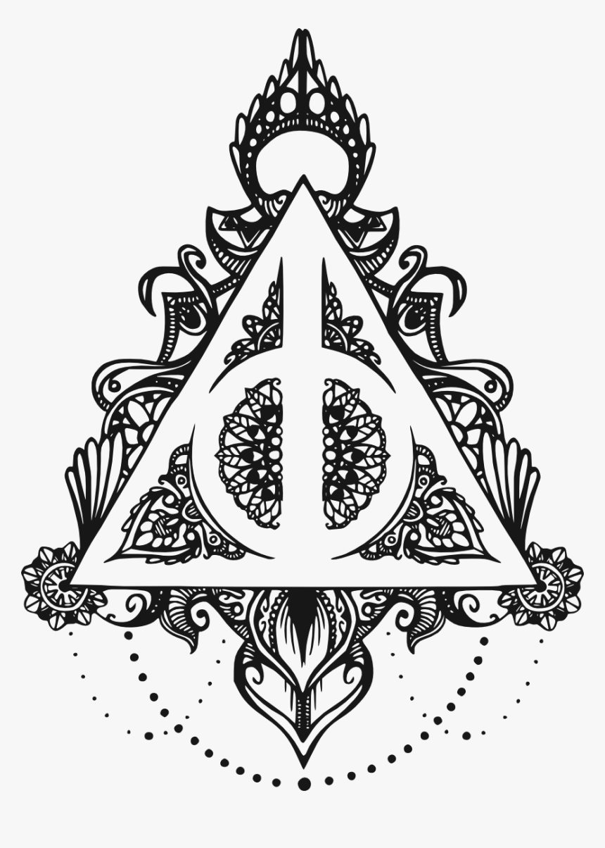 Svgs For Geeks Cricut Ideas Geek Stuff, Symbolic Tattoos, - Deathly Hallows Mandala, HD Png Download, Free Download