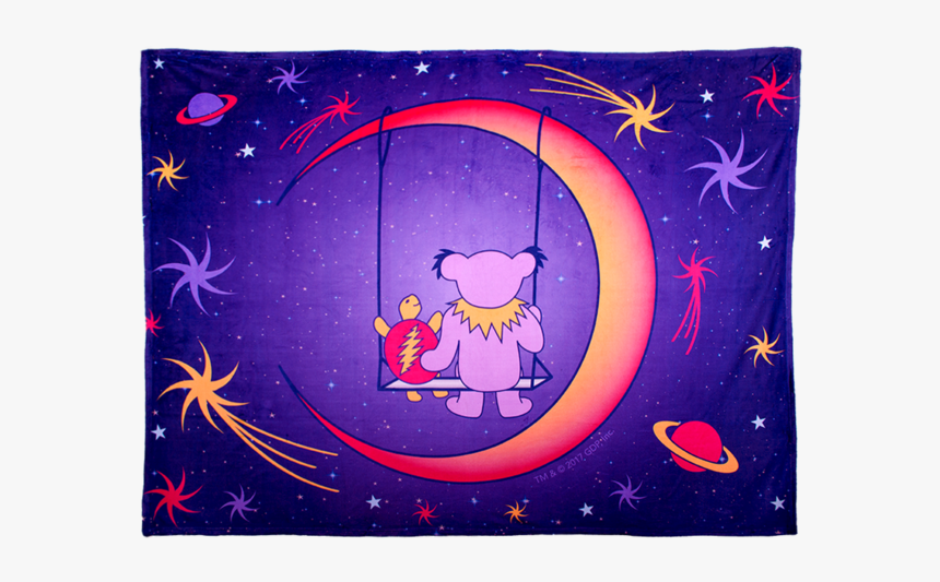 Grateful Dead Purple Moon Swing Coral Fleece Blanket - Moon Swing Grateful Dead, HD Png Download, Free Download