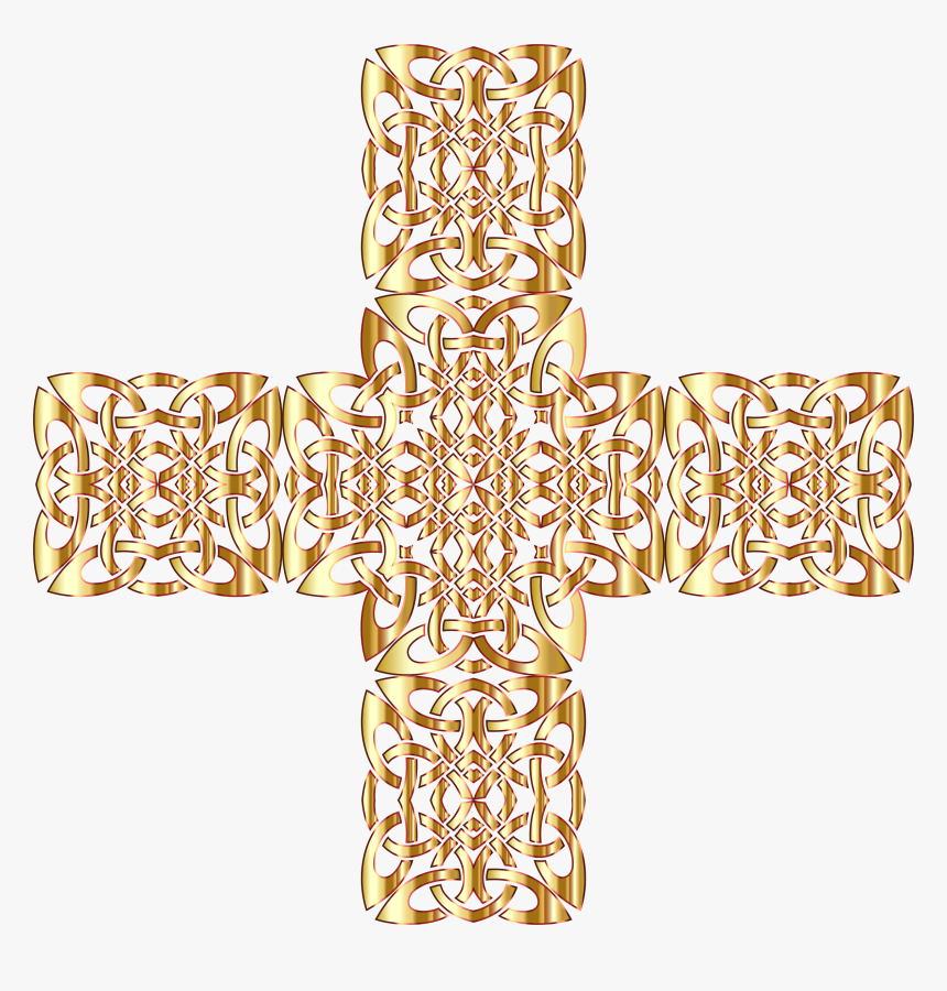 This Free Icons Png Design Of Golden Celtic Knot Cross, - Irish Knot Golden Transparent Background, Png Download, Free Download