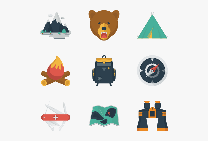 Packs Vector Svg - Camping Tent Icons Png, Transparent Png, Free Download