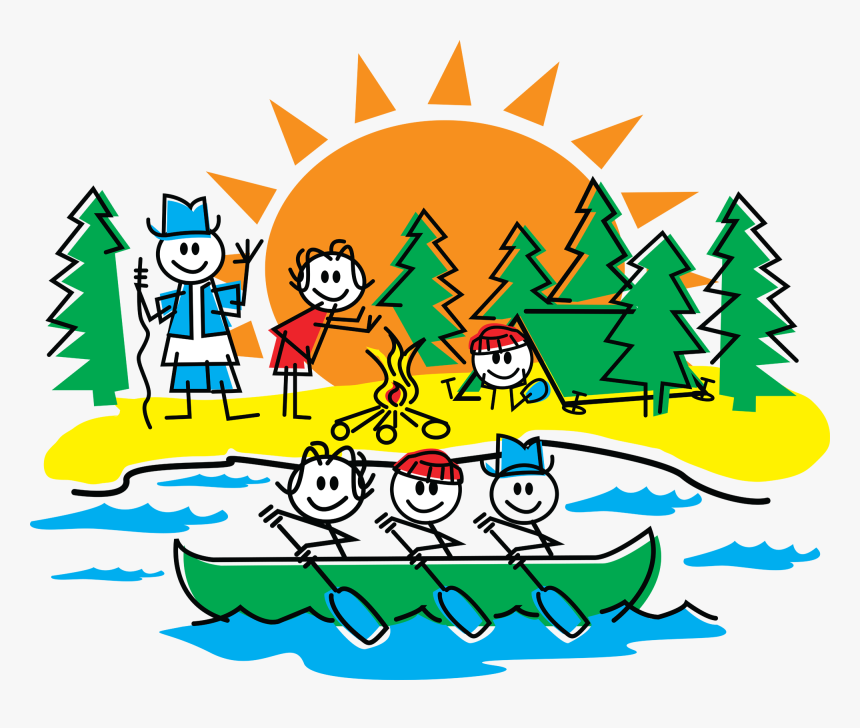 Stick Figures Camping - Clipart Camp Counselor, HD Png Download, Free Download