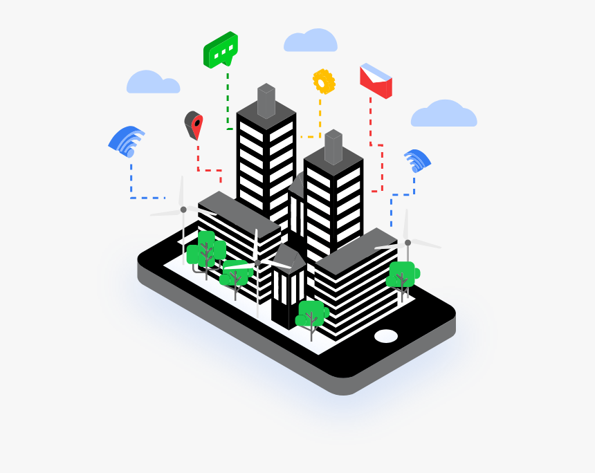 Modern City Isometric Clipart , Png Download - Modern City Isometric, Transparent Png, Free Download