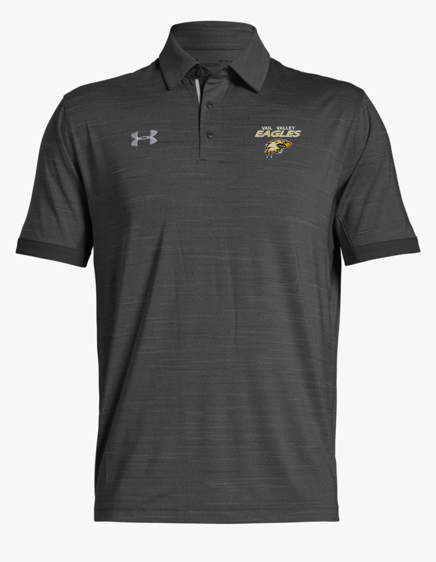 Under Armour Elevated Polo Front View In Black With - Polo Shirt, HD Png Download, Free Download