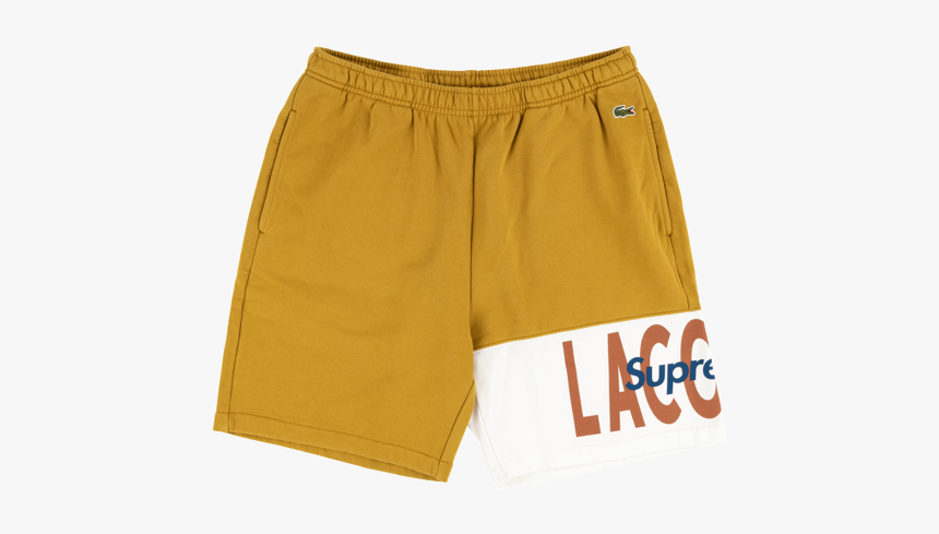 Supreme Lacoste Logo Panel Sweatshort "fw - Board Short, HD Png Download, Free Download