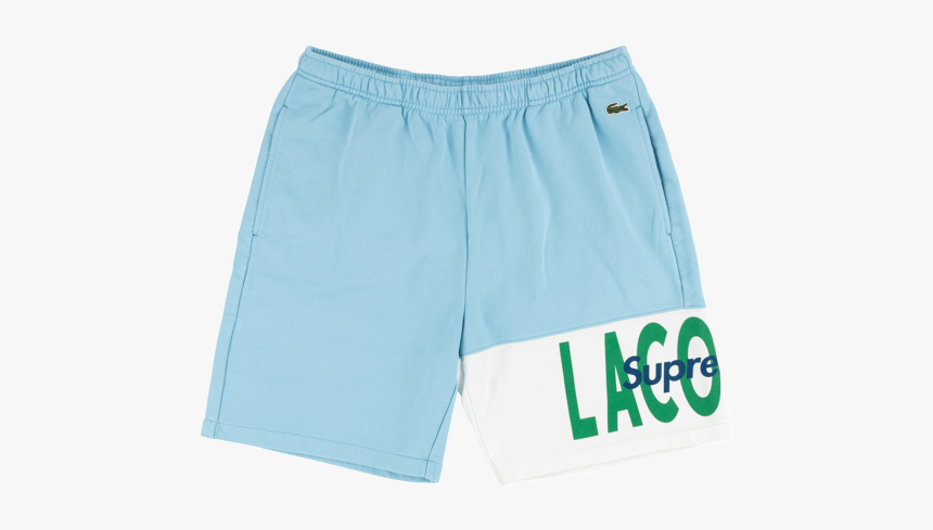 Supreme Lacoste Logo Panel Sweatshort "fw - Board Short, HD Png Download, Free Download