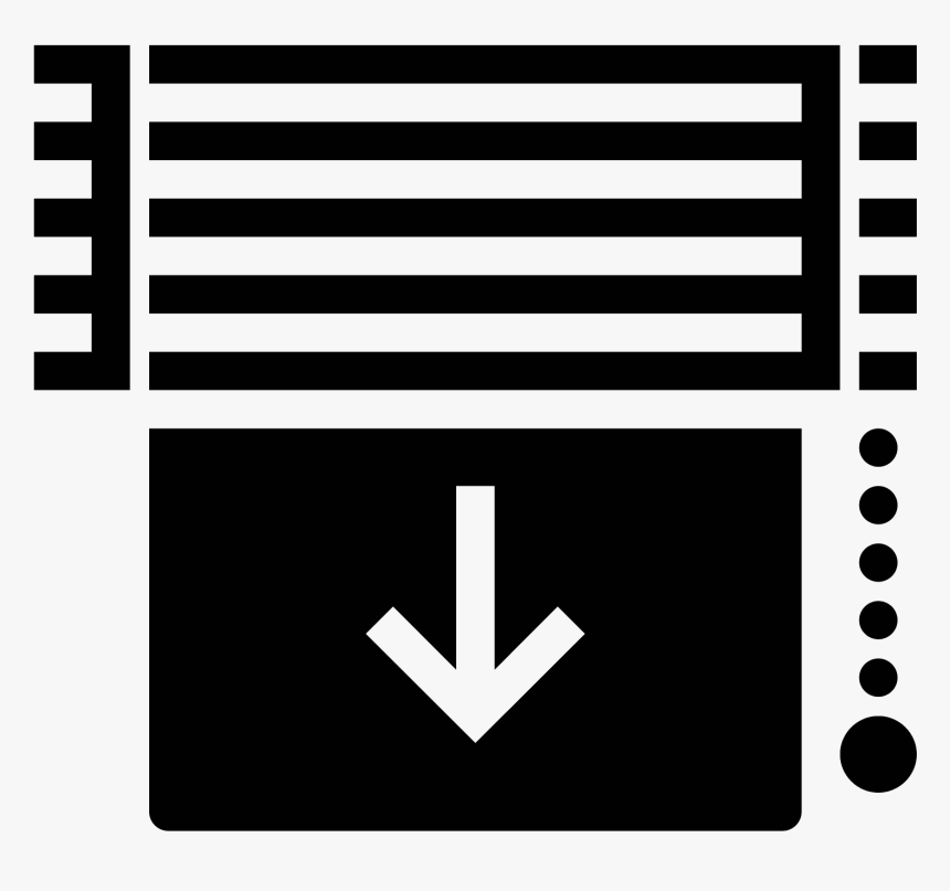Transparent Arrow Pointing Down Png - Window Shade Icon Png, Png Download, Free Download