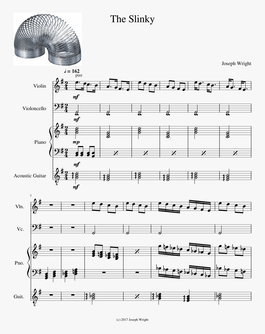 Transparent Slinky Png Wii Sports Theme Piano Sheet Music Easy Png Download Kindpng - wii sports music roblox