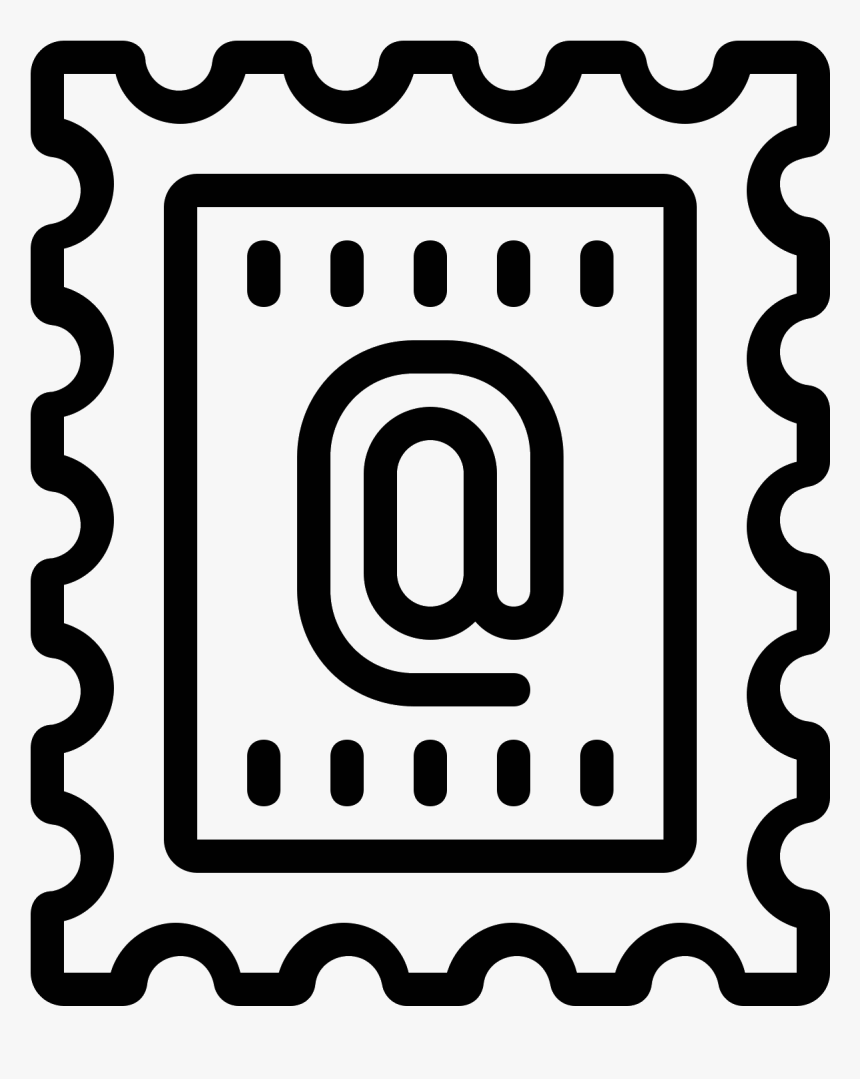 Transparent Mail Clipart Black And White - Post Stamp Vector, HD Png Download, Free Download