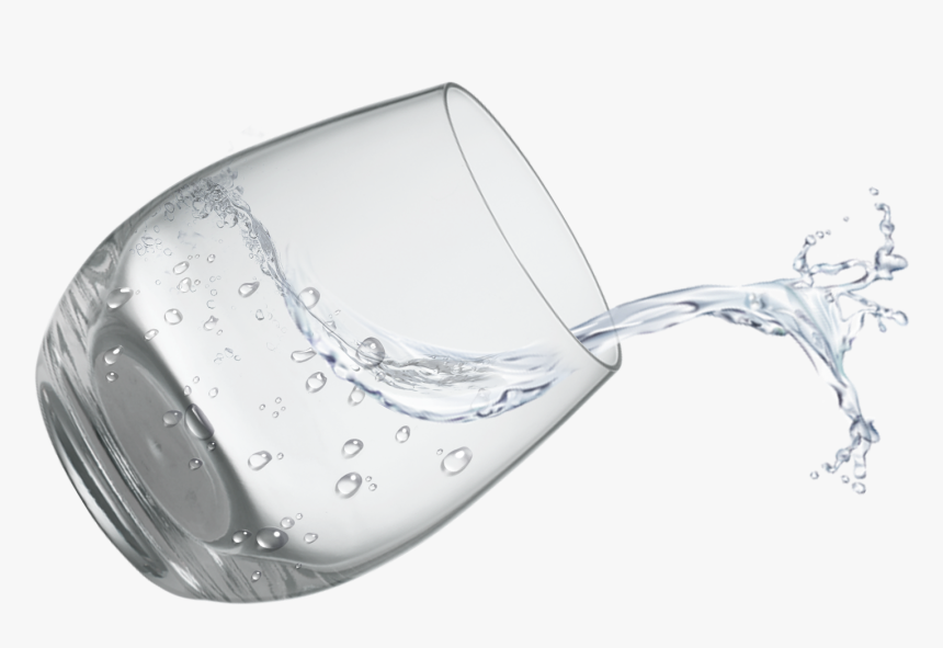 Warm Salt Water - Glass Of Water Spilling, HD Png Download, Free Download