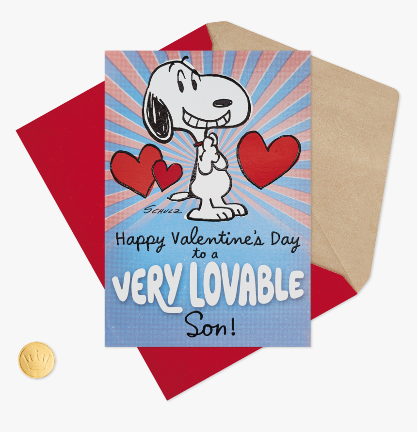 Peanuts® Snoopy For A Lovable Son Pop Up Valentine"s - Happy Birthday Snoopy Nephew, HD Png Download, Free Download