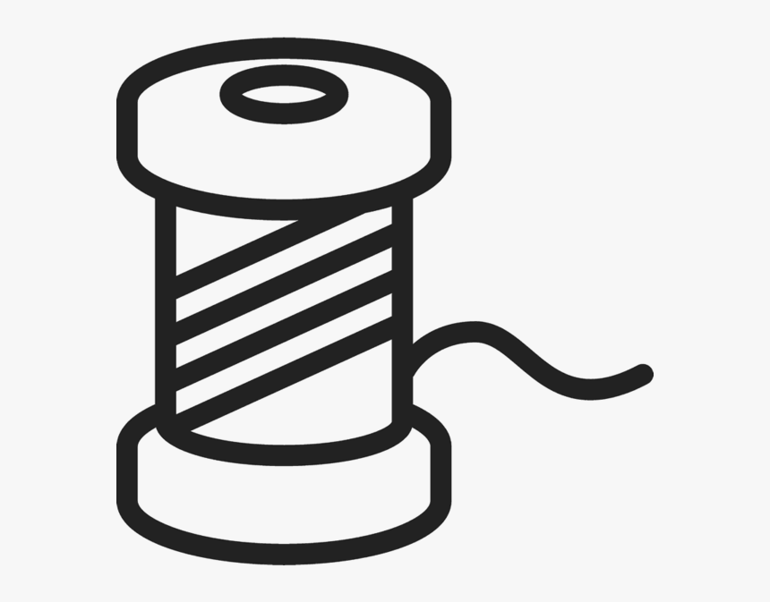 Spool Of Thread Outline Rubber Stamp Clipart , Png - Spool Of Thread Outline, Transparent Png, Free Download