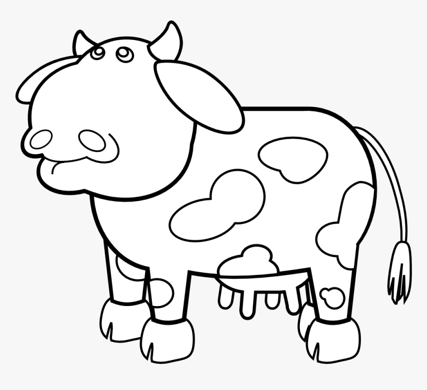 Cow Outline - Outline Of A Cow, HD Png Download, Free Download