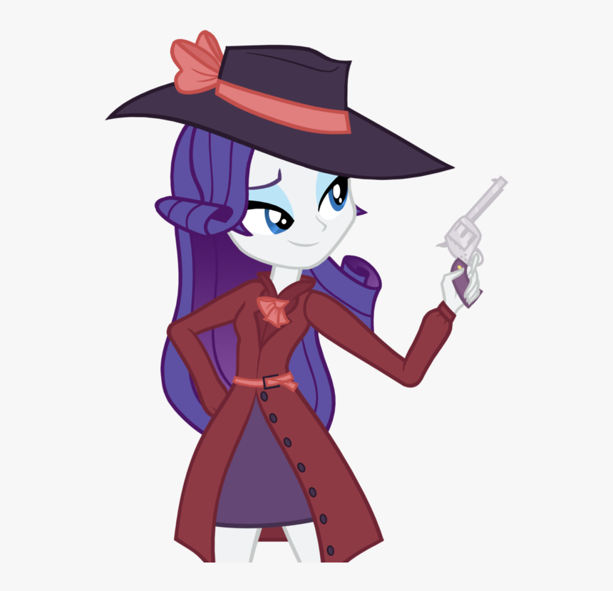 Detective Rarity No Bg Hat By Darthlena-d9kyou3 - Mlp Detective Pony Little Equestria Girl Rarity, HD Png Download, Free Download