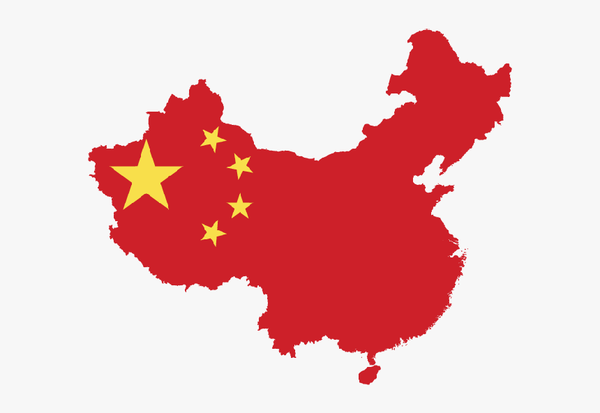 Map Of China With Flag Overlay - China And Taiwan Flag Map, HD Png Download, Free Download