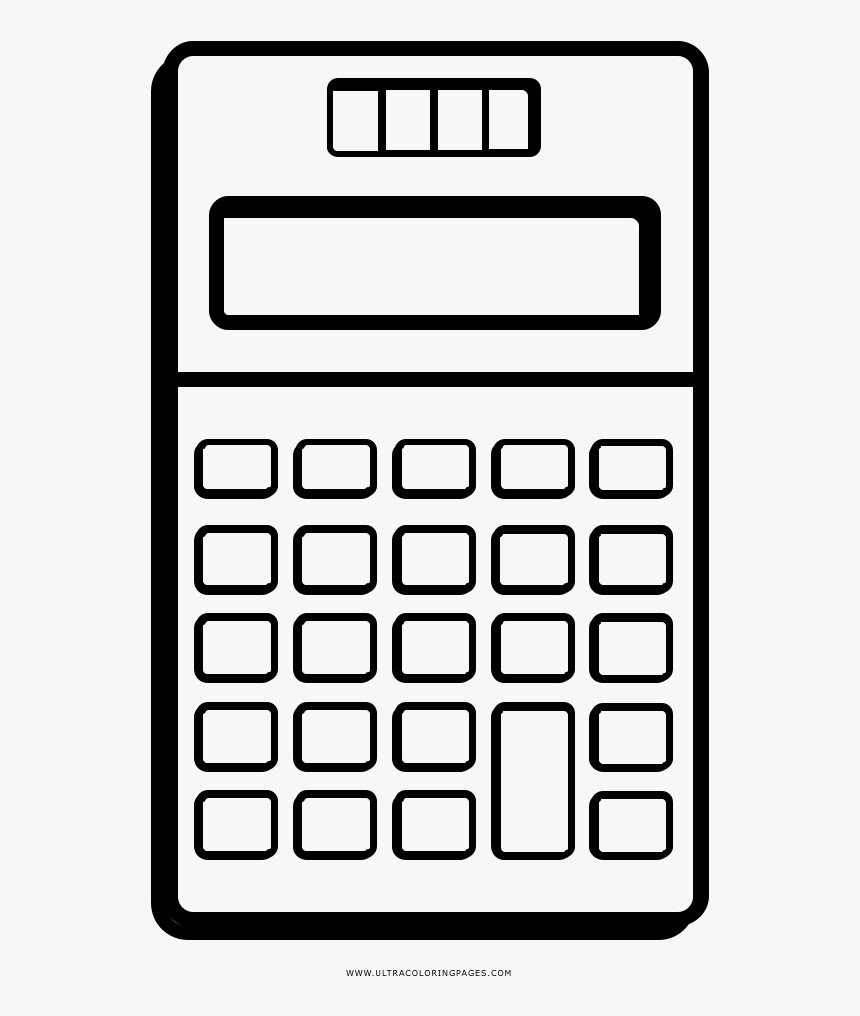 Calculator Coloring Page - Calculadora Solar Para Colorear, HD Png Download, Free Download