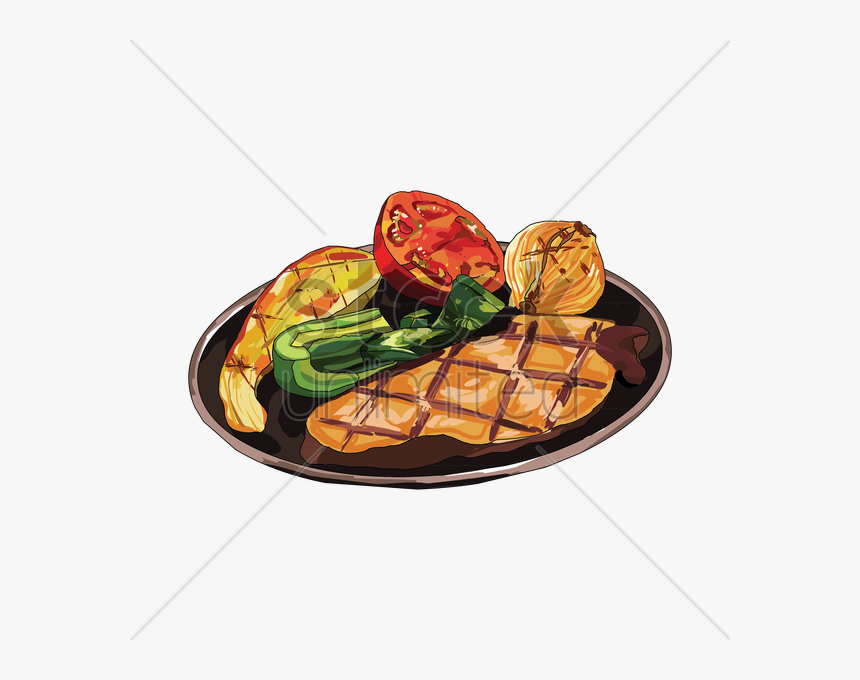 Vegetable Clipart Vegetable Dish - Steak And Veggies Clipart, HD Png Download, Free Download