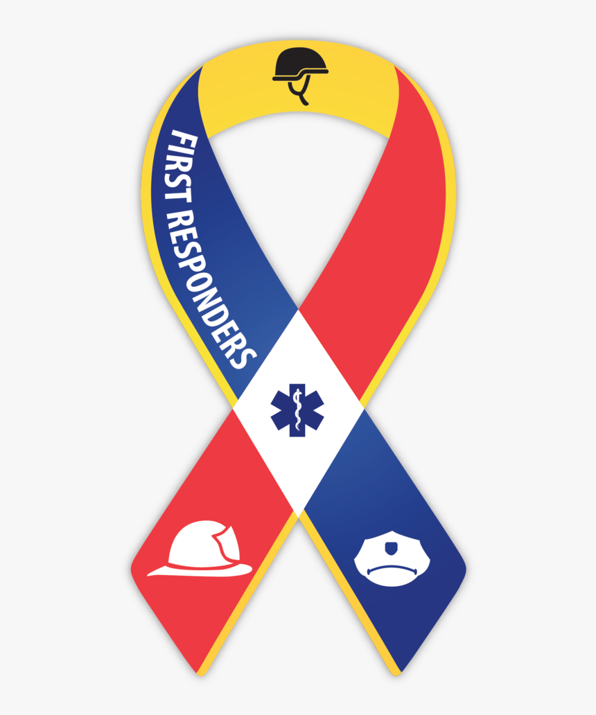 First Responder Ribbon Single - First Responders Awareness Ribbon, HD Png Download, Free Download