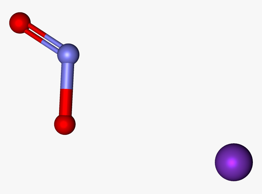 Potassium Nitrite Ball And Stick - Nitrite Ball And Stick Model, HD Png Download, Free Download