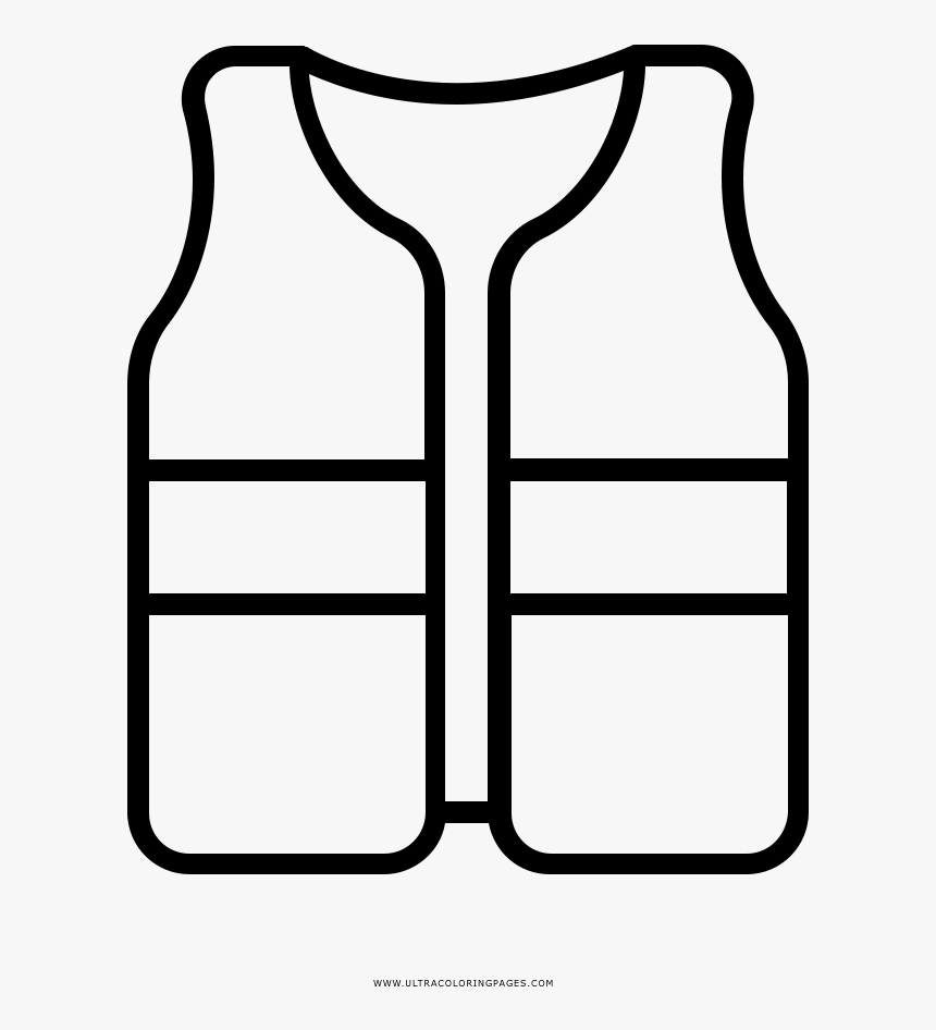 Bulletproof Vest Coloring Page - Bulletproof Vest Coloring, HD Png Download, Free Download