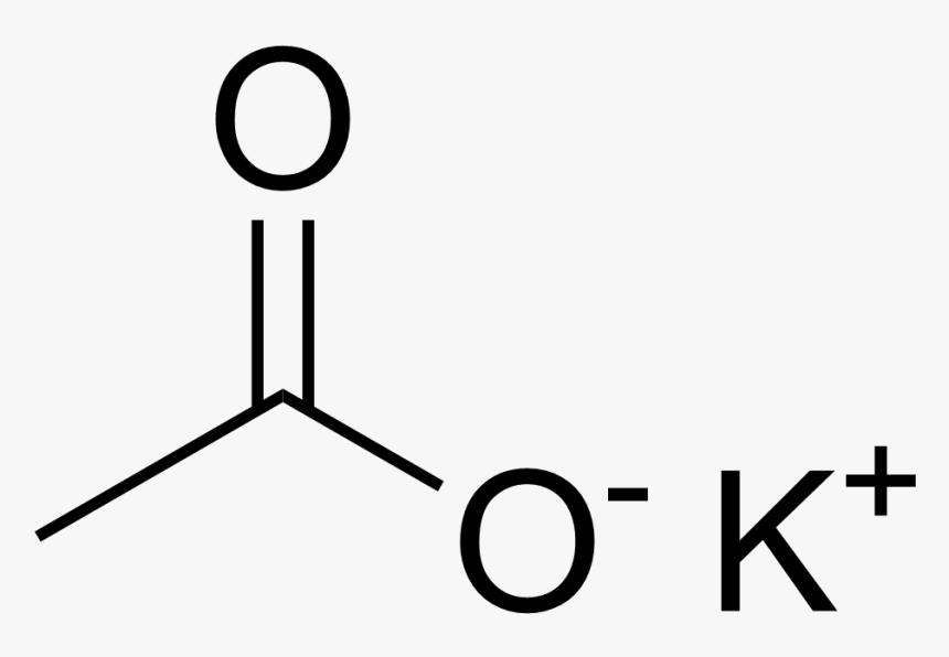 Skeletal Formula Of Potassium Acetate - Potassium Acetate, HD Png Download, Free Download