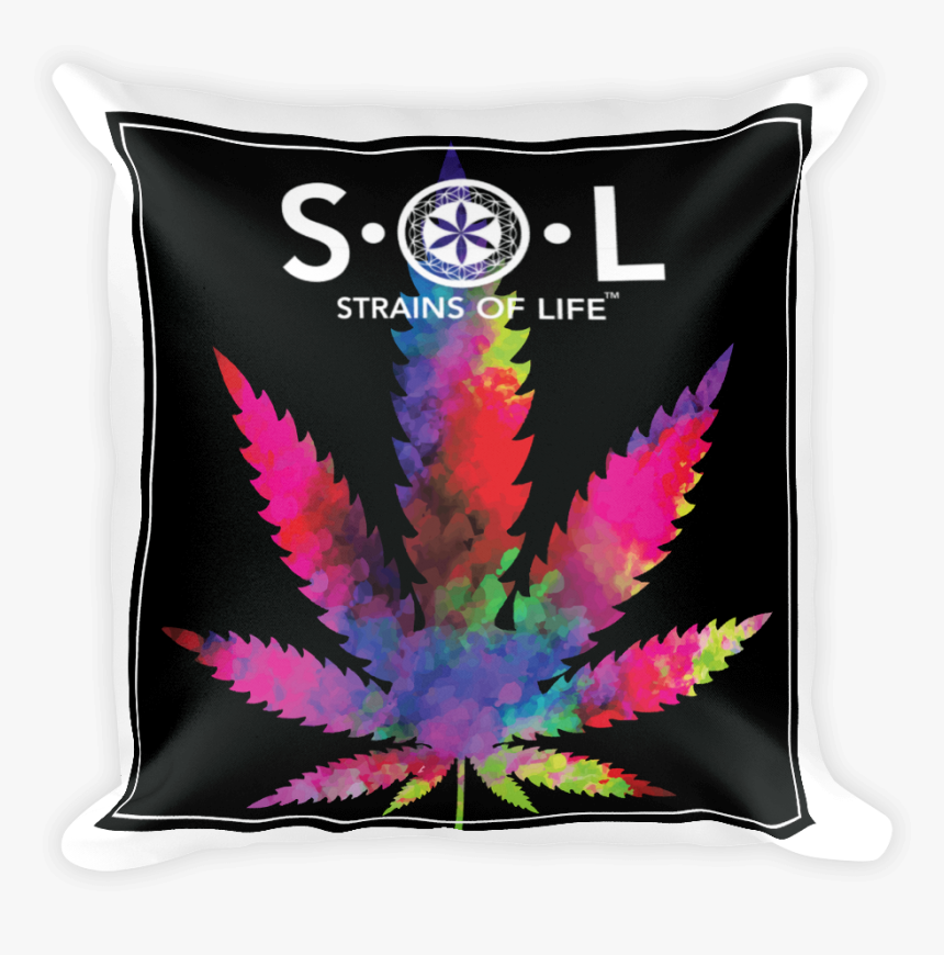 Picture Royalty Free S O L Colors Of Cannabis Square - Cushion, HD Png Download, Free Download