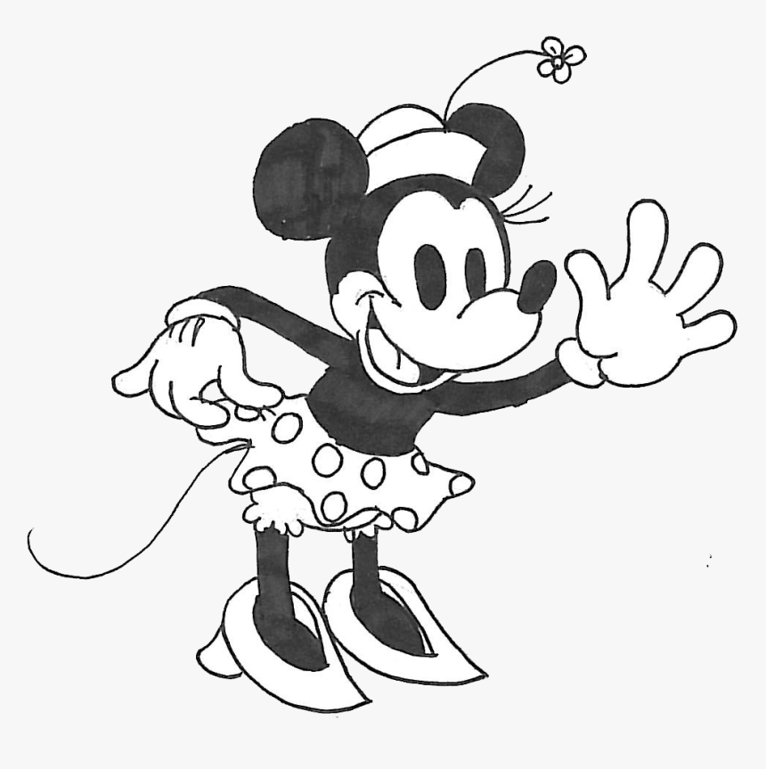 Minnie Mouse Circa New Room Ideas Pinterest Png Minnie - Old Minnie Mouse Drawing, Transparent Png, Free Download