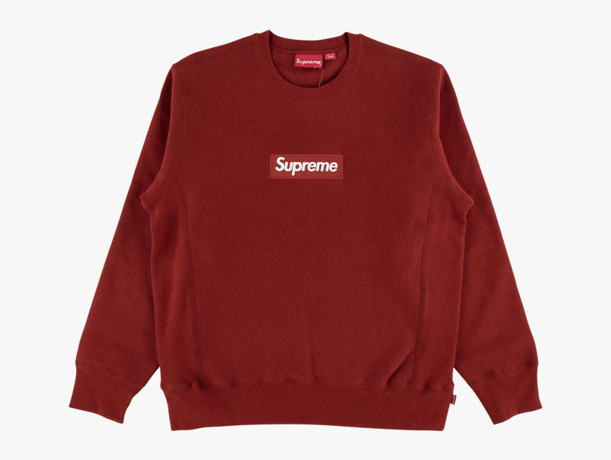 Supreme Box Logo Crew Rust Red - Sweater, HD Png Download, Free Download