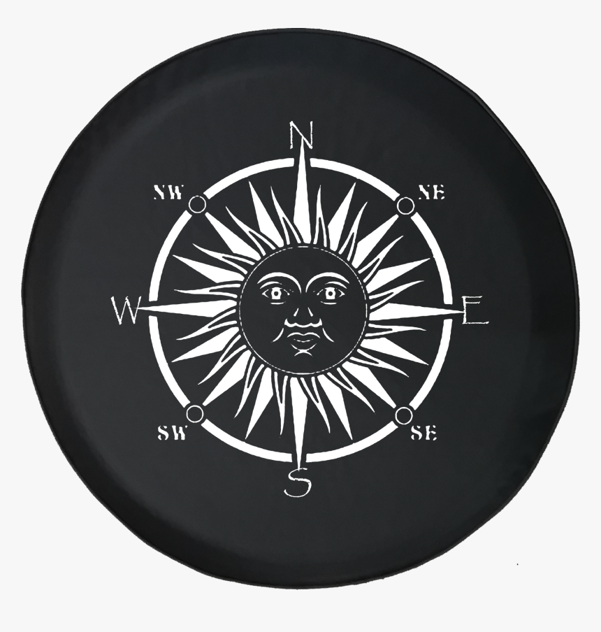 Spare Tire Cover Sun Compass Celestrial North Camperfor - Cacao Tea, HD ...