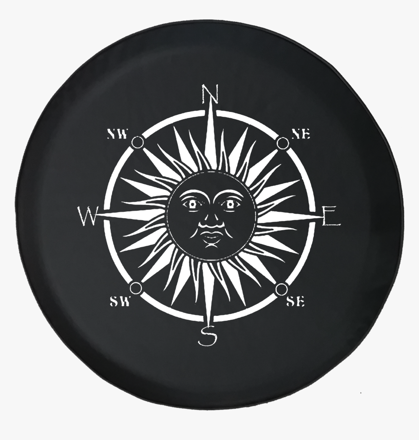 Spare Tire Cover Sun Compass Celestrial North Camperfor - Cacao Tea, HD Png Download, Free Download