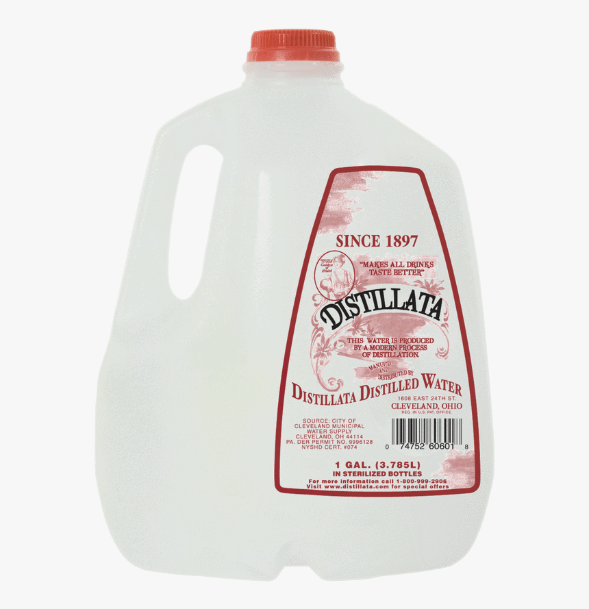 1 Gallon Distilled Water From Distillata - Bottle, HD Png Download, Free Download