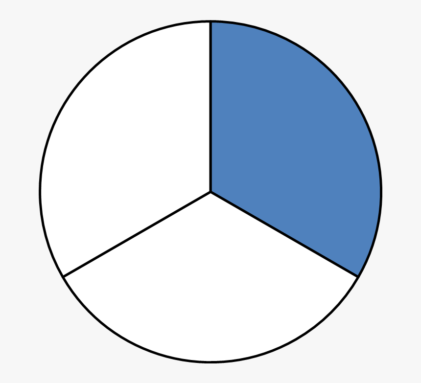 Clip Art Recognising Fractions Of Shapes - Third Of A Shape, HD Png Download, Free Download