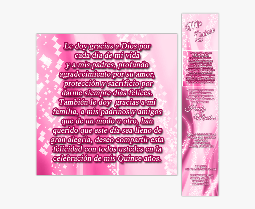 - Agradecimiento De Una Quinceañera Para Dios , Png - Poster, Transparent Png, Free Download