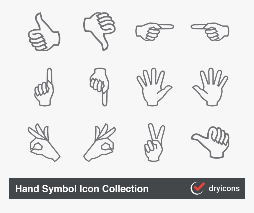 Dryicons On Twitter - Hand Icon Collection, HD Png Download, Free Download