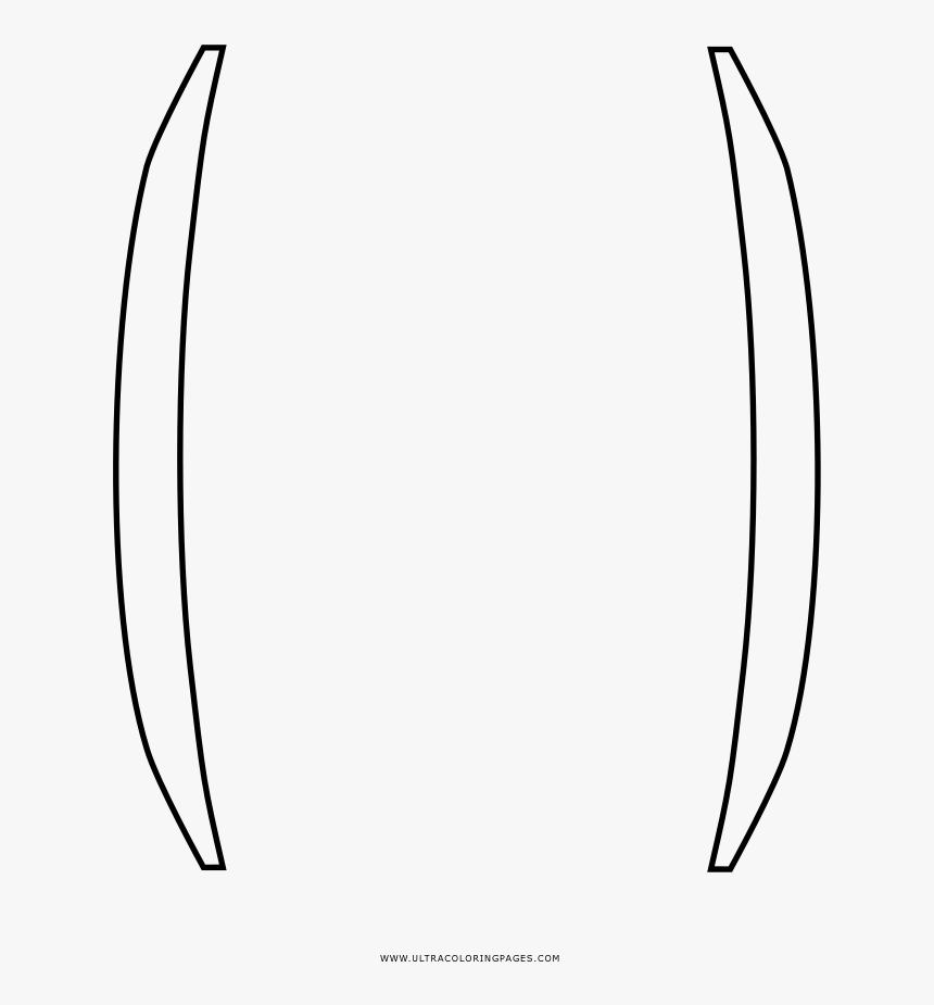 Parentheses Coloring Page - Circle, HD Png Download, Free Download