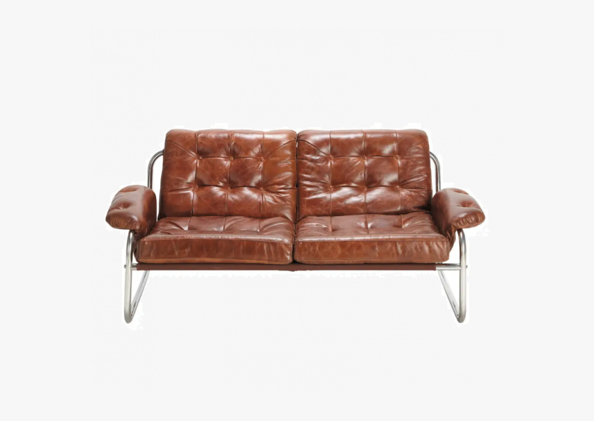 2 Seater Vintage Leather Sofa, HD Png Download, Free Download