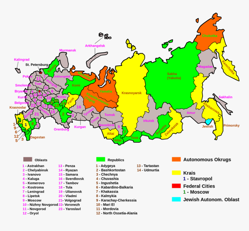 Picture - Map Of Russia, HD Png Download, Free Download