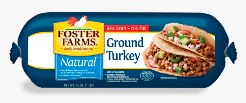 Ground Turkey Chub 85% Lean - Foster Farms Ground Turkey Chubs, HD Png Download, Free Download