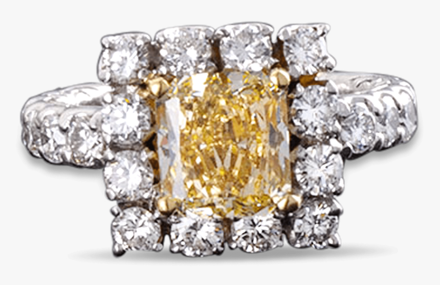 Fancy Light Yellow Diamond Ring, - Fancy Light In Png, Transparent Png, Free Download