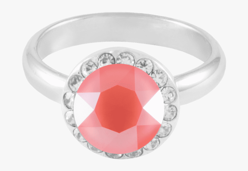 Ring Halo Light Coral - Engagement Ring, HD Png Download, Free Download